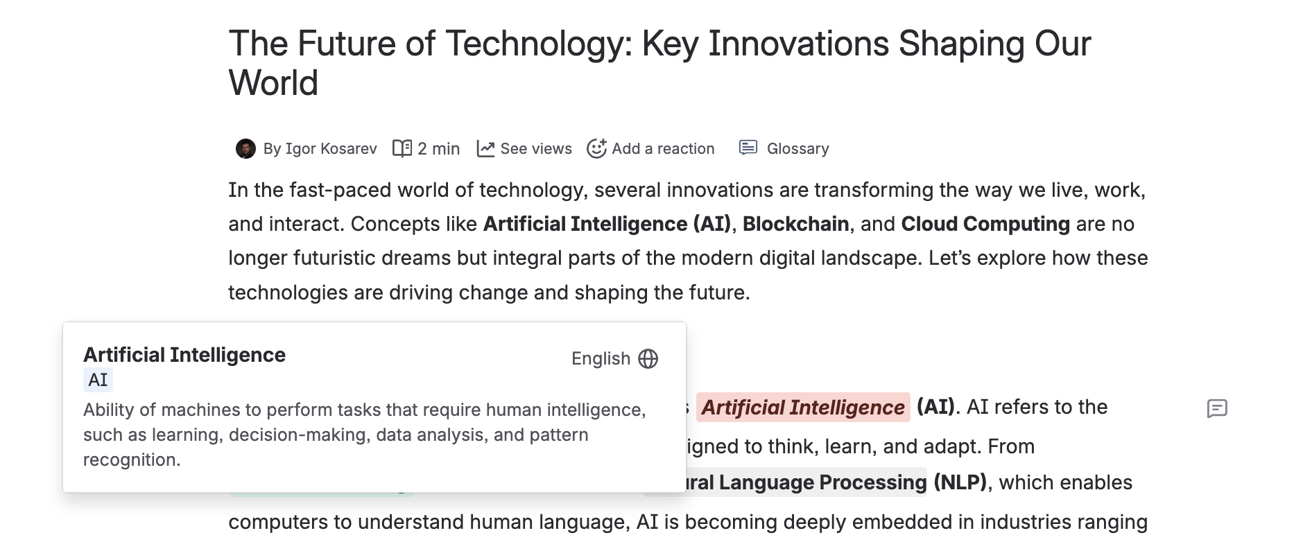 Intext term screenshot