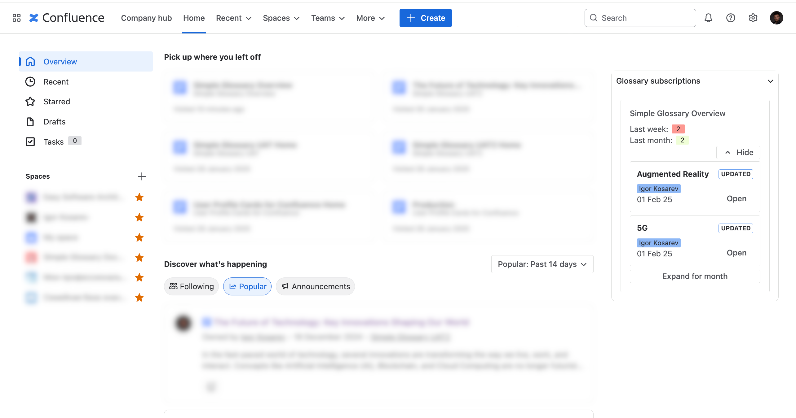 Glossary Context Control screenshot