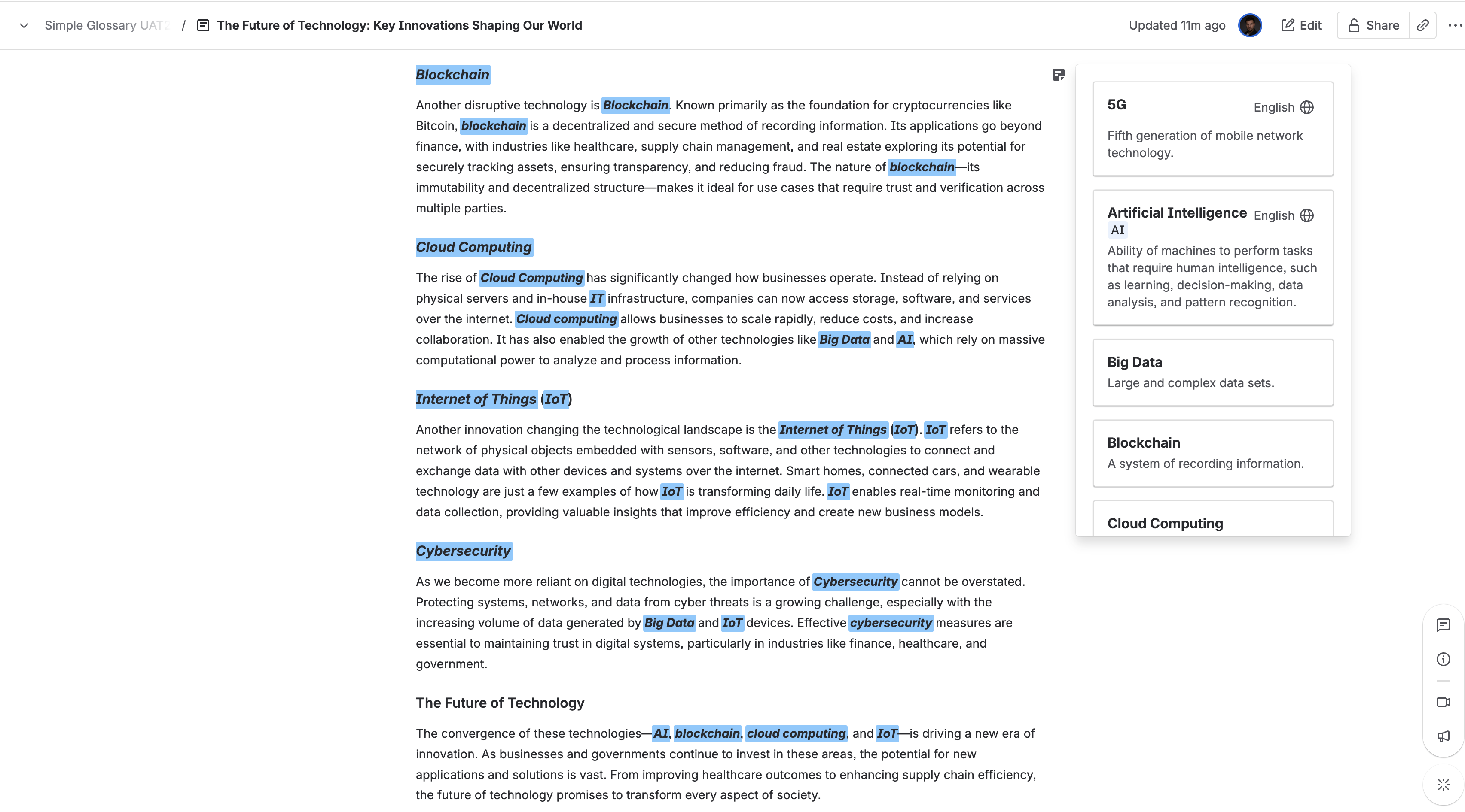 Term Highlight Block screenshot